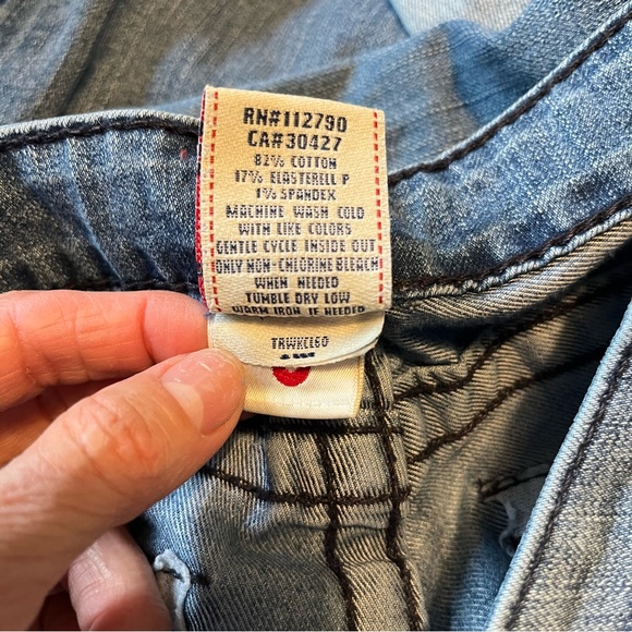 TRUE RELIGION Low Rise Bootcut Sz 26 Black Label Made In USA - Picture 5 of 9